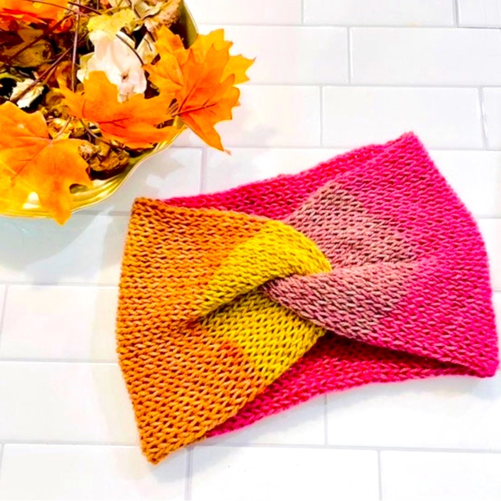 Multi-Color Knitted twisted headband woman’s earmuffs